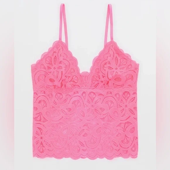♠️SOLD♠️ AERIE Show Off Rooftop Garden Lace Cami Bralette NWT Size S - Picture 2 of 5